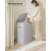 imageSONGMICS Laundry Basket 264 Gal Laundry Hamper Easy Assembly with Lid and Handles Removable Liner 165 x 126 x 295 Inches Cappuccino Beige ULCB811LH01Dove Gray