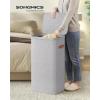 imageSONGMICS Laundry Basket 264 Gal Laundry Hamper Easy Assembly with Lid and Handles Removable Liner 165 x 126 x 295 Inches Cappuccino Beige ULCB811LH01Dove Gray