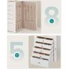 imageSONGMICS 6 Tier Jewelry Box with Drawers Mirror and Lock Storage Organizer for Bracelets Earrings Rings Necklaces Watches Christmas gifts White UJBC152W01
