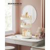 imageSONGMICS Makeup Organizer 3Tier Round Rotating Skincare Organizer Countertop Customizable Toiletries Vanity Organizer Lazy Susan Christmas Gift Cloud White UJKA011W01Cloud White