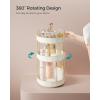 imageSONGMICS Makeup Organizer 3Tier Round Rotating Skincare Organizer Countertop Customizable Toiletries Vanity Organizer Lazy Susan Christmas Gift Cloud White UJKA011W01Cloud White