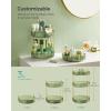 imageSONGMICS Makeup Organizer 3Tier Round Rotating Skincare Organizer Countertop Customizable Toiletries Vanity Organizer Lazy Susan Christmas Gift Cloud White UJKA011W01Pale Green