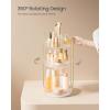 imageSONGMICS Makeup Organizer 3Tier Round Rotating Skincare Organizer Countertop Customizable Toiletries Vanity Organizer Lazy Susan Christmas Gift Cloud White UJKA011W01Transparent
