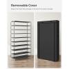imageSONGMICS 10Tier Shoe Rack Shoe Storage Cabinet with Dustproof Cover FreeStanding Storage Organizer for Closet Entryway Hold 20 Pairs of Shoes for Sneakers High Heels Gray URXJ034GN02Black