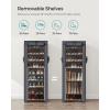 imageSONGMICS 10Tier Shoe Rack Shoe Storage Cabinet with Dustproof Cover FreeStanding Storage Organizer for Closet Entryway Hold 20 Pairs of Shoes for Sneakers High Heels Gray URXJ034GN02Grey