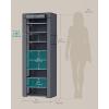 imageSONGMICS 10Tier Shoe Rack Shoe Storage Cabinet with Dustproof Cover FreeStanding Storage Organizer for Closet Entryway Hold 20 Pairs of Shoes for Sneakers High Heels Gray URXJ034GN02Grey