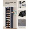 imageSONGMICS 10Tier Shoe Rack Shoe Storage Cabinet with Dustproof Cover FreeStanding Storage Organizer for Closet Entryway Hold 20 Pairs of Shoes for Sneakers High Heels Gray URXJ034GN02Grey