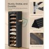 imageSONGMICS 10Tier Shoe Rack Shoe Storage Cabinet with Dustproof Cover FreeStanding Storage Organizer for Closet Entryway Hold 20 Pairs of Shoes for Sneakers High Heels Gray URXJ034GN02Black