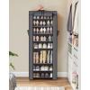 imageSONGMICS 10Tier Shoe Rack Shoe Storage Cabinet with Dustproof Cover FreeStanding Storage Organizer for Closet Entryway Hold 20 Pairs of Shoes for Sneakers High Heels Gray URXJ034GN02Grey