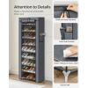 imageSONGMICS 10Tier Shoe Rack Shoe Storage Cabinet with Dustproof Cover FreeStanding Storage Organizer for Closet Entryway Hold 20 Pairs of Shoes for Sneakers High Heels Gray URXJ034GN02Grey