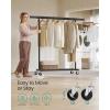 imageSONGMICS Clothes Rack with Wheels HeavyDuty Clothing Rack for Hanging Clothes Portable 177 x 63787 x 636 Inches with Extendable Rail 330 lb Load Capacity Silver UHSR175E01Black