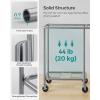imageSONGMICS Laundry Basket with Wheels 4Section Rolling Laundry Hamper 686 Gallons 260 L Removable Liner Steel Frame with Handle 433 x 154 x 319 Inches Cream White URLS014W01Dove Grey