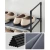 imageSONGMICS Shoe Rack 10Tier Shoe Shelf Shoe Storage Organizer 11 x 327 x 68 Inches Metal Frame NonWoven Fabric Shelves for Entryway Bedroom Black ULSH110BH01Grey