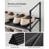 imageSONGMICS Shoe Rack 10Tier Shoe Shelf Shoe Storage Organizer 11 x 327 x 68 Inches Metal Frame NonWoven Fabric Shelves for Entryway Bedroom Black ULSH110BH01Black