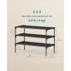 imageSONGMICS Shoe Rack 3Tier Shoe Storage Organizer SpaceSaving 116 x 361 x 21 Inches Entryway Metal Frame NonWoven Fabric Shelves Ink Black ULSH033BH01S3 Tiers 245W