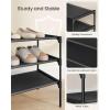 imageSONGMICS Shoe Rack 3Tier Shoe Storage Organizer SpaceSaving 116 x 361 x 21 Inches Entryway Metal Frame NonWoven Fabric Shelves Ink Black ULSH033BH01S3 Tiers 361W