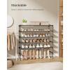 imageSONGMICS Shoe Rack 3Tier Shoe Storage Organizer SpaceSaving 116 x 361 x 21 Inches Entryway Metal Frame NonWoven Fabric Shelves Ink Black ULSH033BH01S3 Tiers 361W