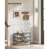 imageSONGMICS Shoe Rack 3Tier Shoe Storage Organizer SpaceSaving 116 x 361 x 21 Inches Entryway Metal Frame NonWoven Fabric Shelves Ink Black ULSH033BH01S3 Tiers 245W