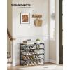 imageSONGMICS Shoe Rack 3Tier Shoe Storage Organizer SpaceSaving 116 x 361 x 21 Inches Entryway Metal Frame NonWoven Fabric Shelves Ink Black ULSH033BH01S4 Tiers 245W