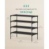 imageSONGMICS Shoe Rack 3Tier Shoe Storage Organizer SpaceSaving 116 x 361 x 21 Inches Entryway Metal Frame NonWoven Fabric Shelves Ink Black ULSH033BH01S4 Tiers 245W