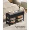 imageSONGMICS Storage Bench Bamboo Shoe Rack Entryway Furniture 315 Inches Wide Hidden Storage Compartments 2Tier Shoe Shelves for Entryway Living Room Bedroom Dorm Ink Black ULSB056B01Ink Black
