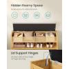 imageSONGMICS Storage Bench Bamboo Shoe Rack Entryway Furniture 315 Inches Wide Hidden Storage Compartments 2Tier Shoe Shelves for Entryway Living Room Bedroom Dorm Ink Black ULSB056B01Natural Beige