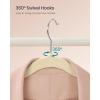 imageSONGMICS Velvet Hangers 60 Pack NonSlip Clothes Hangers with SilverColored Swivel Hooks Slim SpaceSaving for Closet HeavyDuty Summer Sand UCRF036LF02SSummer Sand