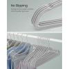 imageSONGMICS Velvet Hangers 60 Pack NonSlip Clothes Hangers with SilverColored Swivel Hooks Slim SpaceSaving for Closet HeavyDuty Summer Sand UCRF036LF02SDove Gray
