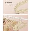imageSONGMICS Velvet Hangers 60 Pack NonSlip Clothes Hangers with SilverColored Swivel Hooks Slim SpaceSaving for Closet HeavyDuty Summer Sand UCRF036LF02SSummer Sand