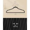 imageSONGMICS Velvet Hangers 60 Pack NonSlip Clothes Hangers with SilverColored Swivel Hooks Slim SpaceSaving for Closet HeavyDuty Summer Sand UCRF036LF02SBlack