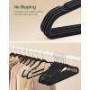 imageSONGMICS Velvet Hangers 60 Pack NonSlip Clothes Hangers with SilverColored Swivel Hooks Slim SpaceSaving for Closet HeavyDuty Summer Sand UCRF036LF02SBlack