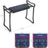 imageSONGMICS Folding Garden Kneeler and Seat Gardening Gifts for Women Men Gardening Supplies Garden Stool with Soft Thick Kneeling Pad Blue and Christmas Pattern UGGK050B01