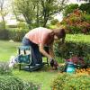 imageSONGMICS Folding Garden Kneeler and Seat Gardening Gifts for Women Men Gardening Supplies Garden Stool with Soft Thick Kneeling Pad Green and Floral Pattern UGGK050L01