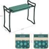imageSONGMICS Folding Garden Kneeler and Seat Gardening Gifts for Women Men Gardening Supplies Garden Stool with Soft Thick Kneeling Pad Green and Floral Pattern UGGK050L01