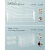 imageSONGMICS Pet Playpen Small Animal Cage Pet Fence with Cable Ties DIY Metal Enclosure for Guinea Pigs Hamsters Rabbits Hedgehogs White ULPI001W01White