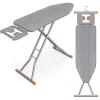 image:imageSONGMICS Ironing Board Retractable Iron Rest Foldable Iron Board 43 x 13 Inches SpaceSaving Height Adjustable Padded with Cover Hook Dove Gray ULLB003GD02SDove Gray
