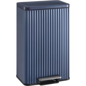 image:imageSONGMICS Trash Can 13 Gallon 50 L Garbage Can for Kitchen with Lid Pedal and Removable Inner Bucket Soft Close Stainless Steel 15 Trash Bags Code K Included Cloud White ULTB586WZ01Midnight Blue