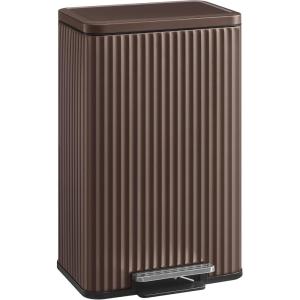 image:imageSONGMICS Trash Can 13 Gallon 50 L Garbage Can for Kitchen with Lid Pedal and Removable Inner Bucket Soft Close Stainless Steel 15 Trash Bags Code K Included Cloud White ULTB586WZ01Brown