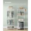 image:imageSONGMICS Clothes Rack Freestanding Wardrobe Closet Metal Clothing Racks HeavyDuty Garment Rack with Adjustable Shelves Hanging Rods Dividable 158 x 472 x 709 Inches Ink Black ULGR423B01Cloud White