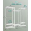 image:imageSONGMICS Clothes Rack Freestanding Wardrobe Closet Metal Clothing Racks HeavyDuty Garment Rack with Adjustable Shelves Hanging Rods Dividable 158 x 472 x 709 Inches Ink Black ULGR423B01Cloud White