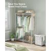 image:imageSONGMICS Clothes Rack Freestanding Wardrobe Closet Metal Clothing Racks HeavyDuty Garment Rack with Adjustable Shelves Hanging Rods Dividable 158 x 472 x 709 Inches Ink Black ULGR423B01Cloud White