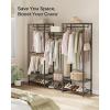 image:imageSONGMICS Clothes Rack Freestanding Wardrobe Closet Metal Clothing Racks HeavyDuty Garment Rack with Adjustable Shelves Hanging Rods Dividable 158 x 472 x 709 Inches Ink Black ULGR423B01Ink Black