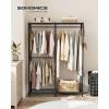 image:imageSONGMICS Clothes Rack Freestanding Wardrobe Closet Metal Clothing Racks HeavyDuty Garment Rack with Adjustable Shelves Hanging Rods Dividable 158 x 472 x 709 Inches Ink Black ULGR423B01Ink Black