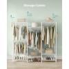 image:imageSONGMICS Clothes Rack Freestanding Wardrobe Closet Metal Clothing Racks HeavyDuty Garment Rack with Adjustable Shelves Hanging Rods Dividable 158 x 472 x 709 Inches Ink Black ULGR423B01Cloud White