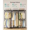 image:imageSONGMICS Clothes Rack Freestanding Wardrobe Closet Metal Clothing Racks HeavyDuty Garment Rack with Adjustable Shelves Hanging Rods Dividable 158 x 472 x 709 Inches Ink Black ULGR423B01Ink Black