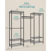 image:imageSONGMICS Clothes Rack Freestanding Wardrobe Closet Metal Clothing Racks HeavyDuty Garment Rack with Adjustable Shelves Hanging Rods Dividable 158 x 472 x 709 Inches Ink Black ULGR423B01Ink Black