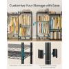 image:imageSONGMICS HeavyDuty Clothes Rack Garment Rack Portable Closet 864Inch Wide Clothing Rack with Adjustable Mesh Shelves and Hanging Rails Ink Black ULGR434B01Large