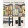 image:imageSONGMICS HeavyDuty Clothes Rack Garment Rack Portable Closet 864Inch Wide Clothing Rack with Adjustable Mesh Shelves and Hanging Rails Ink Black ULGR434B01Small