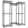 image:imageSONGMICS HeavyDuty Clothes Rack Garment Rack Portable Closet 864Inch Wide Clothing Rack with Adjustable Mesh Shelves and Hanging Rails Ink Black ULGR434B01Small
