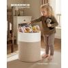 image:imageSONGMICS Laundry Hamper Cotton Rope Laundry Basket with Handles for Children Toys Clothing Living Room Bedroom 211 Gallons 157 x 157 x 236 Inches White and Grayish Brown URLH062LZ01White  Grayish Brown
